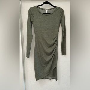Leith Long Sleeve Olive Dress